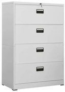 vidaXL Arquivador 90x46x134 cm aço cinzento-claro