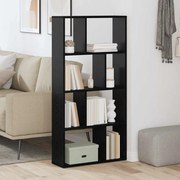vidaXL Estante de livros em carvalho preto Carvalho preto