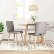 vidaXL Cadeiras de jantar 2 pcs tecido cinzento-acastanhado