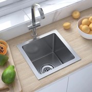 vidaXL Lava-louça de cozinha artesanal aço inoxidável