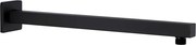 vidaXL Braço de apoio chuveiro quadrado aço inox. 201 40 cm preto