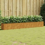 vidaXL Canteiro elevado de jardim 280x40x40 cm aço corten