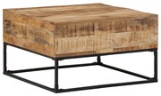vidaXL Mesa de centro 68x68x41 cm madeira de mangueira áspera