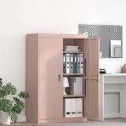 vidaXL Armário de arrumação 2 pcs Rosa 90 x 40 x 140 cm Aço