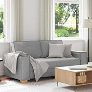 vidaXL Sofá de 2 lugares cinza nuvem 140 cm tecido