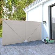 vidaXL Toldo lateral dobrável para terraço 400x200 cm creme