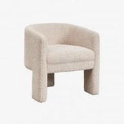 Cadeira De Jantar Estofada Irati Chenille Creme Bege - Sklum