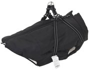 vidaXL Casaco para Cães com arnês Preto 3XL Velo e Poliéster