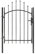 vidaXL Portão de jardim 1x1,5 m aço preto