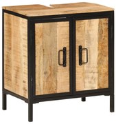 vidaXL Armário de lavatório para WC 55x35x60 cm mangueira maciça/ferro