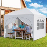 Tenda Jardim. Festas, Eventos 3 x 3 m Pop UP com 4 Paredes om4 Sacos de Areia,  com Bolsa Transporte Branca
