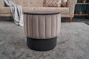 Pouffe Rose – Cinzento – 40x40x40 cm