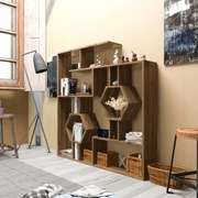 Estante Tamara – Nogueira – 134x134x22 cm