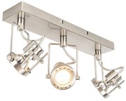 Foco industrial aço 3 luzes giratório e inclinável - Suplux