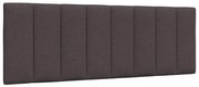 vidaXL Almofadão de cabeceira 120 cm tecido castanho-escuro