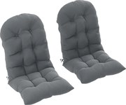 Outsunny Conjunto de 2 Almofadas de Assento para Cadeira Adirondack com Presilhas Seguras, Design Capitonê Macio e Espesso, Cinza | Aosom Portugal