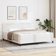 vidaXL Estrutura de cama com colchão com colchão Branco 180 x 200 cm
