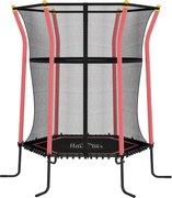 HOMCOM Trampolim Criança com Rede de Segurança e Estrutura de Aço para Interiores e Exteriores Carga 50kg Ø163,5x190 cm Vermelho | Aosom Portugal
