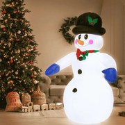 Boneco de neve insuflável com 20 LEDs 240 x 170 x 115 cm multicolorido