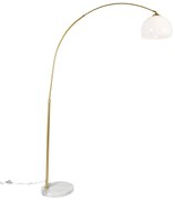 LED Candeeiro de Arco Inteligente Latão com Abaajur Branco incl. Wifi A60 - Arc Basic Moderno