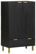 vidaXL Móvel alto 60x33x100 cm derivados de madeira preto