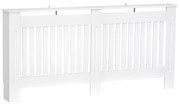 HOMCOM Cobertura Radiador Moderna de MDF com Prateleira Superior para Sala de Estar Dormitório Escritório 172x19x81 cm Branco