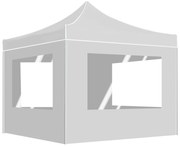 vidaXL Tenda dobrável profissional com paredes 2x2m alumínio branco