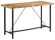 vidaXL Mesa de bar 180x70x107 cm madeira de mangueira maciça e ferro