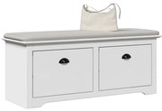 vidaXL Banco de corredor BODO 114x40x45 cm branco