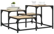vidaXL Mesa de centro 68x68x40 cm derivados de madeira carvalho sonoma