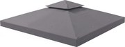 Outsunny Toldo de Substituição 3x3 m com Design de Dois Níveis Orifícios de Drenagem e Proteção UV Apenas Toldo Estrutura Não Incluída Cinzento | Aosom Portugal