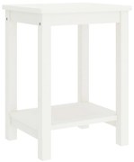 Mesa de cabeceira 35x30x47 cm madeira de pinho maciça branco