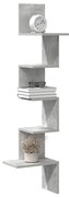 vidaXL Estante canto p/ parede 32x32x127,5 cm contrap. cinza-cimento
