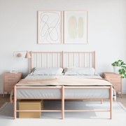 vidaXL Mesas de cabeceira 2 pcs 36x39x50,5 cm aço rosa