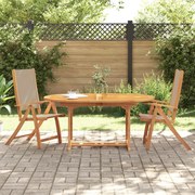 vidaXL Cadeiras de jardim dobráveis 2 pcs acácia maciça e textilene