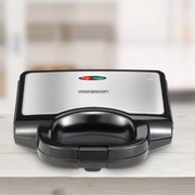 Sanduicheira XL de 750 W, 23,5 x 23,5 x 9 cm Preto + Prateado