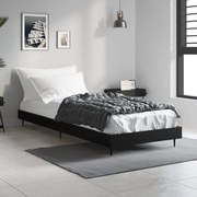 vidaXL Estrutura de cama 75x190 cm derivados de madeira preto