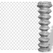 vidaXL Cerca de arame 15x1,25 m aço galvanizado prateado