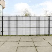 Telas de varanda 10 pcs 255x19 cm vime PE branco