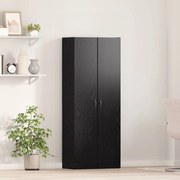 vidaXL Aparador Preto em Carvalho - 60 x 32 x 153 cm - Madeira engenheirada