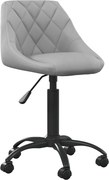 vidaXL Cadeira de escritório veludo cinzento-claro
