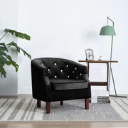vidaXL Poltrona em veludo preto