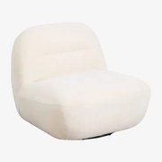 Pacote De 2 Poltronas Giratórias De Chenille Sernin Crema - Sklum