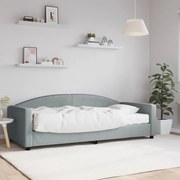 vidaXL Sofá-cama com colchão 90x200 cm tecido cinzento-claro