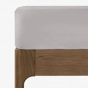 Lençol De Baixo Em Algodão Percal De 180 Fios Lesia Cinza Claro & Cama 135/140cm (140 X 200 X 40 Cm) - Sklum