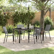 vidaXL Conjunto de jantar para jardim com 5 peças em aço antracit.