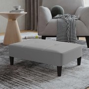 vidaXL Apoio de pés 78x56x32 cm couro artificial cinzento