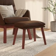 vidaXL Apoio de pés 45x29,5x35 cm couro artificial castanho