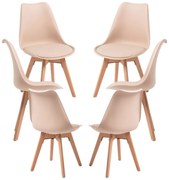 Pack 6 Cadeiras Synk Basic - Beige