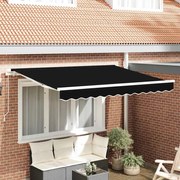 vidaXL Tecido de Substituição de Toldo para Estrutura 3x2 m Preto